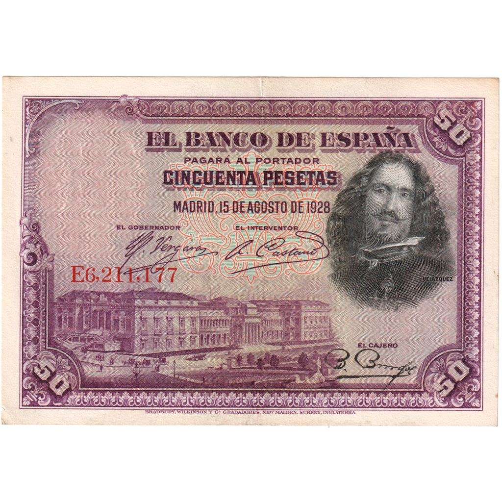Spagna, 50 Pesetas, 1928-08-15, BB