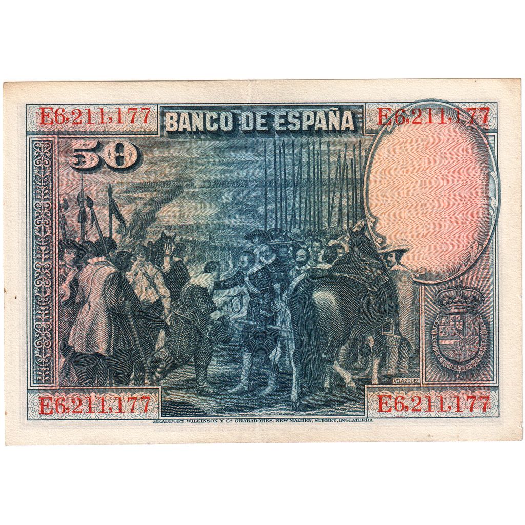 Spagna, 50 Pesetas, 1928-08-15, BB