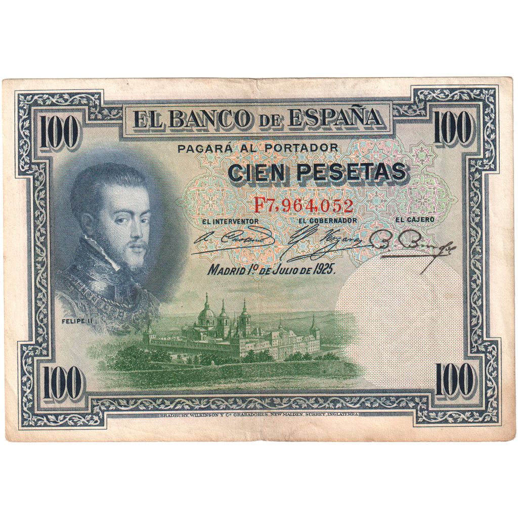Spagna, 100 Pesetas, 1925-07-01, BB