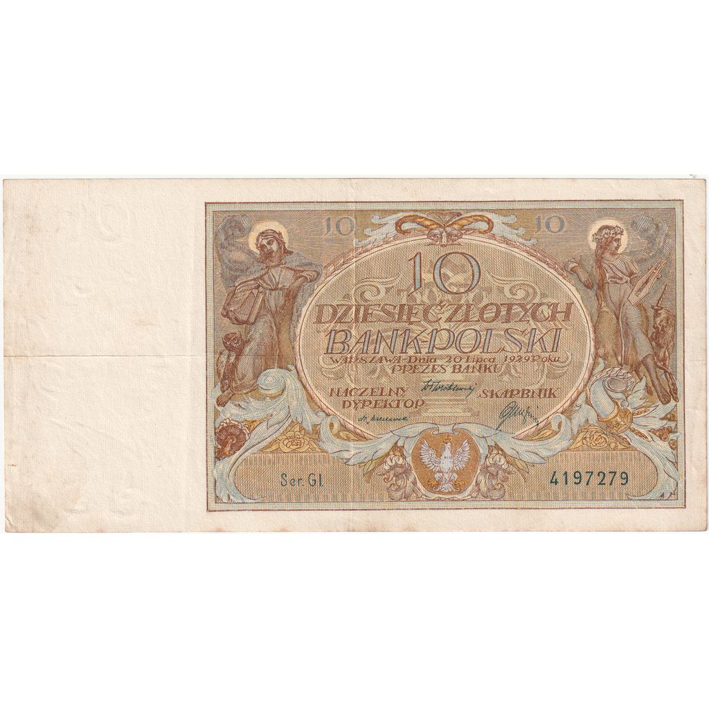 Poland, 10 Zlotych, 1929-07-20, EF(40-45)