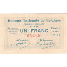 Belgien, 1 Franc, 1914-08-27, VZ