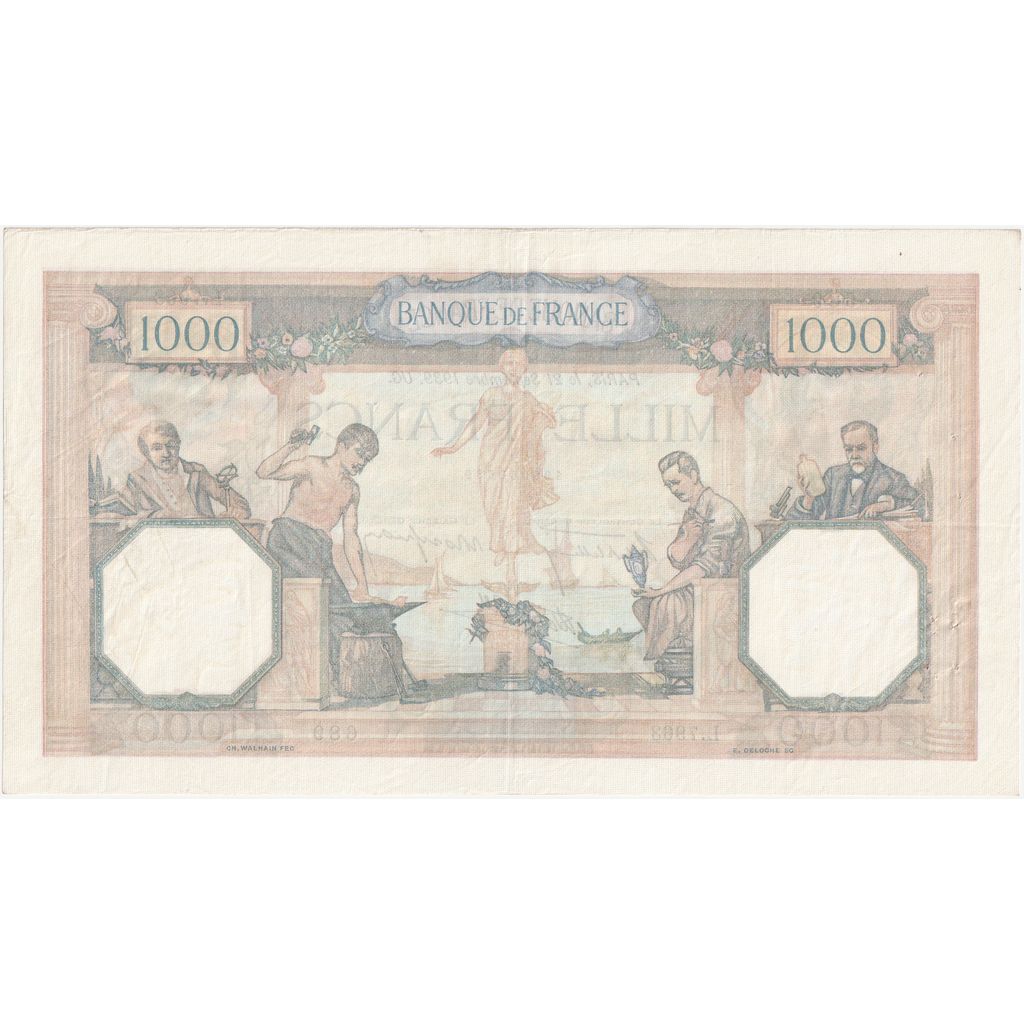 Francia, 1000 Francs, Cérès et Mercure, 1939-09-21, L.7963, BB+