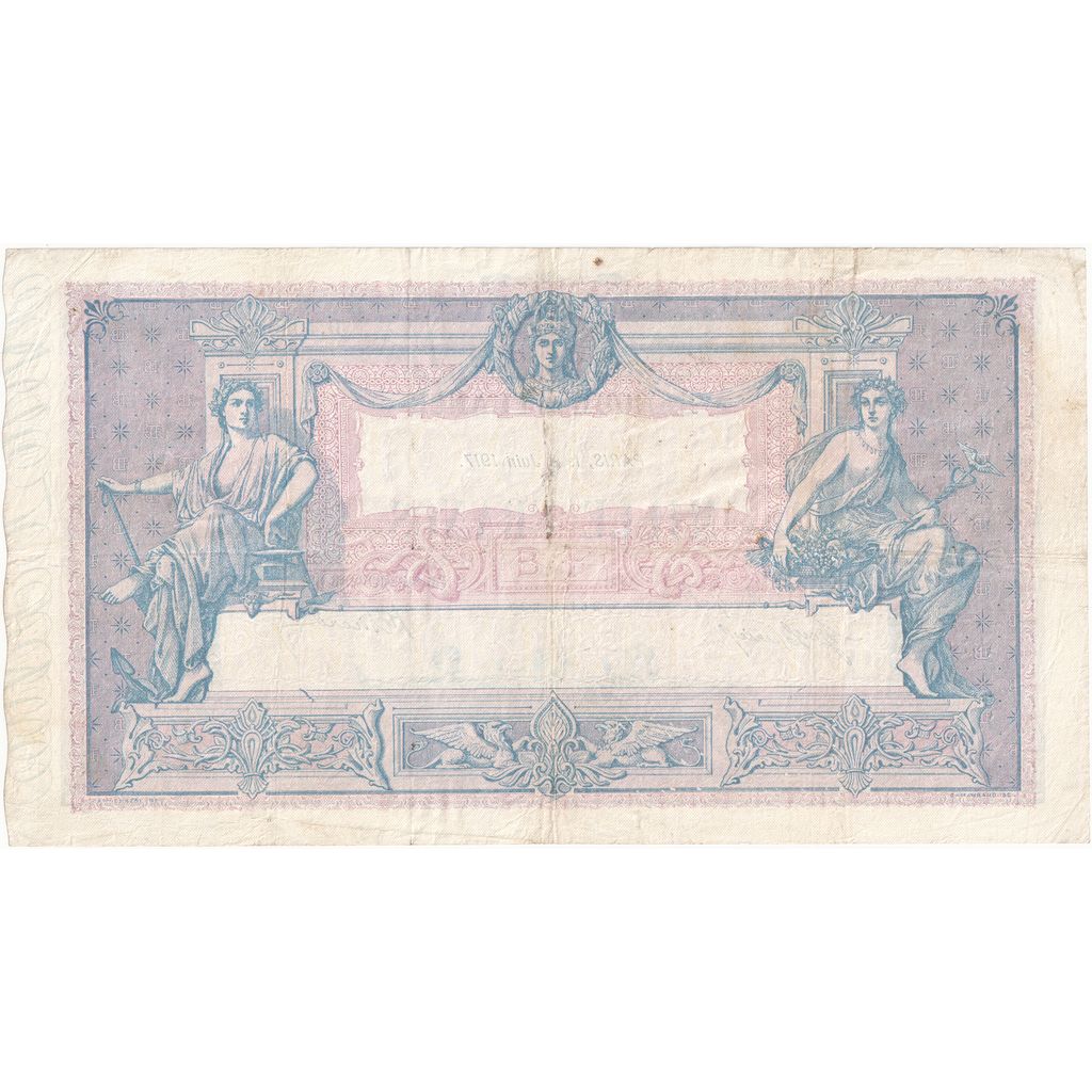 Francia, 1000 Francs, Bleu et Rose, 1917-06-08, D.1056, MB+