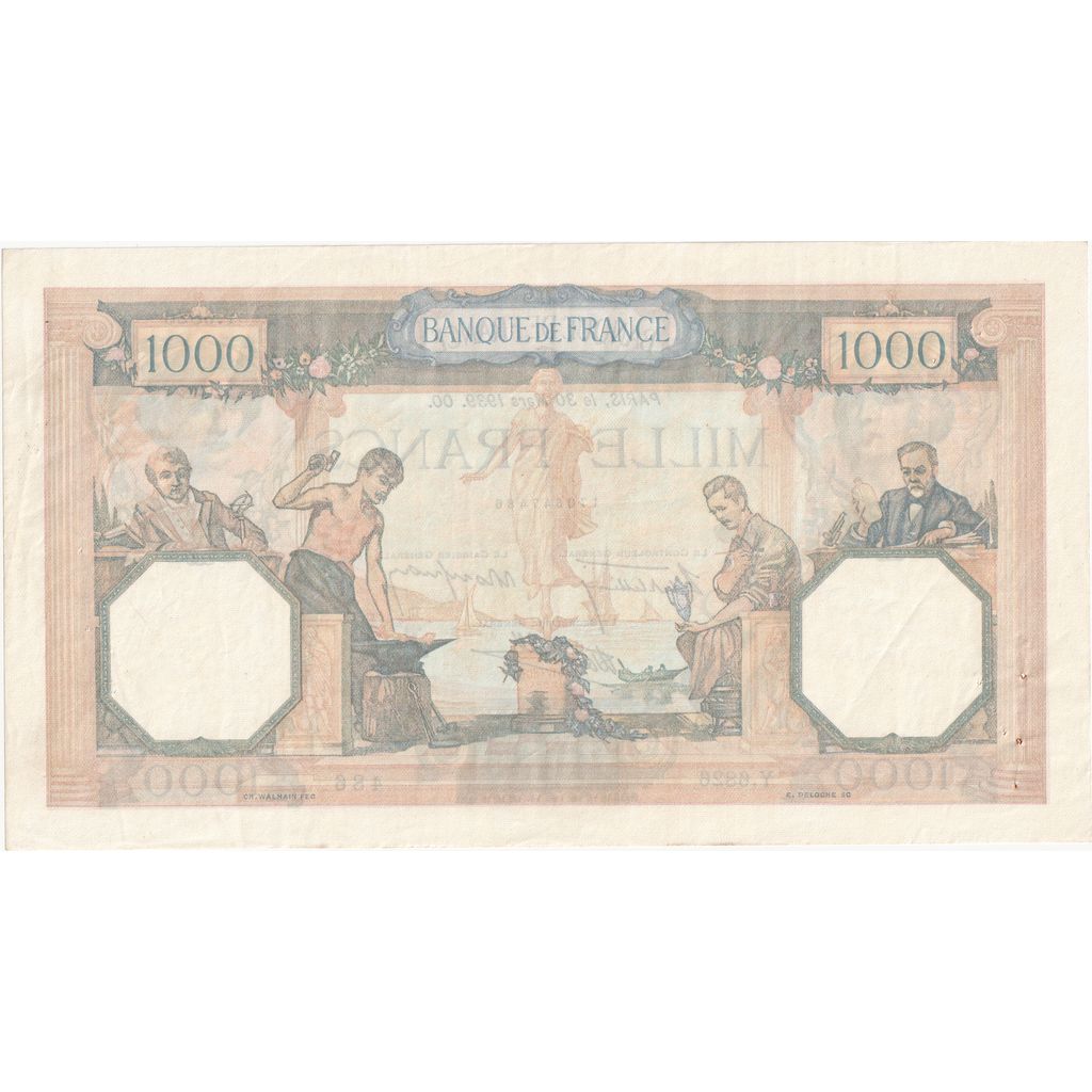 Frankrijk, 1000 Francs, Cérès et Mercure, 1939-03-30, Y.6826, SUP