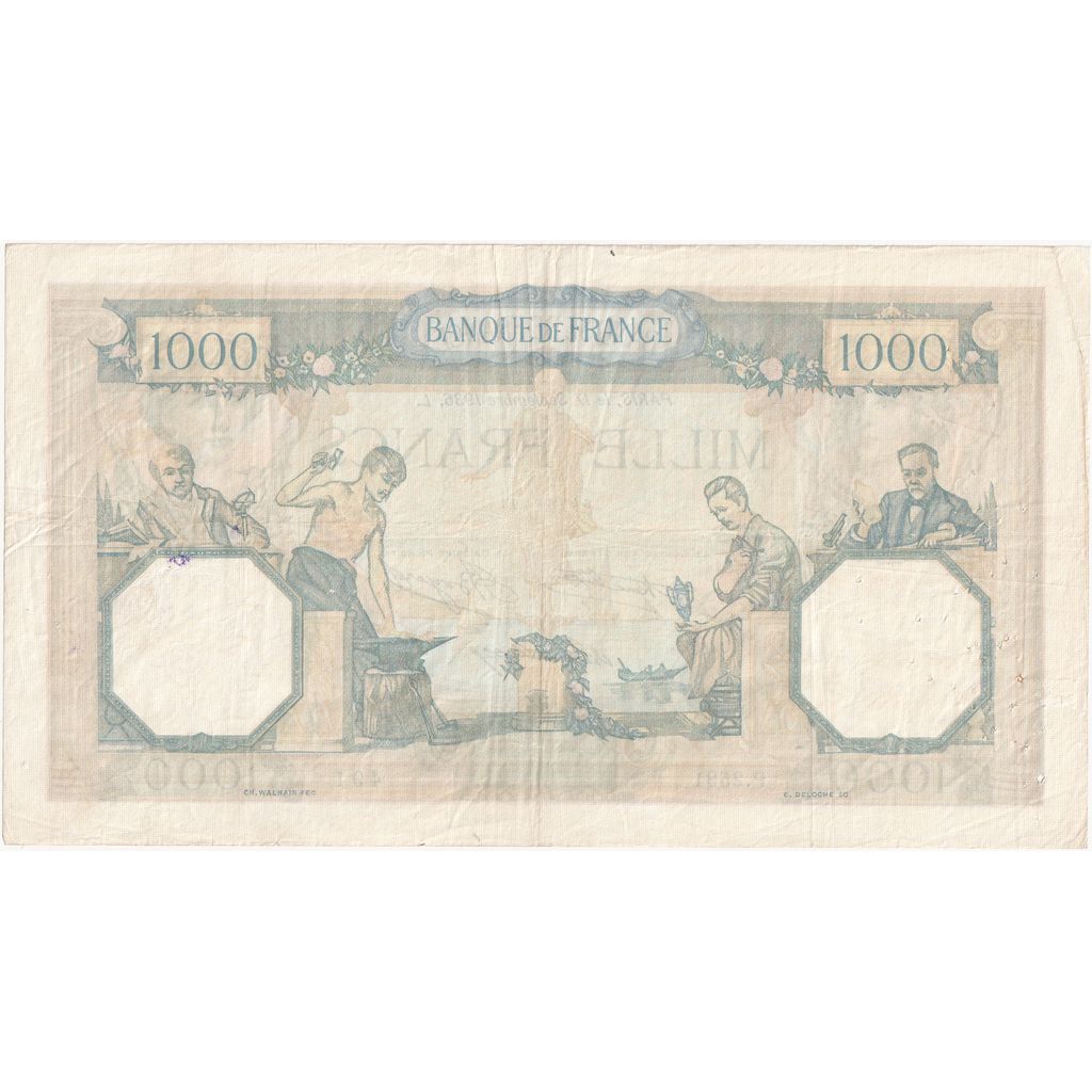 France, 1000 Francs, Cérès et Mercure, 1936-09-17, P.2591, SUP