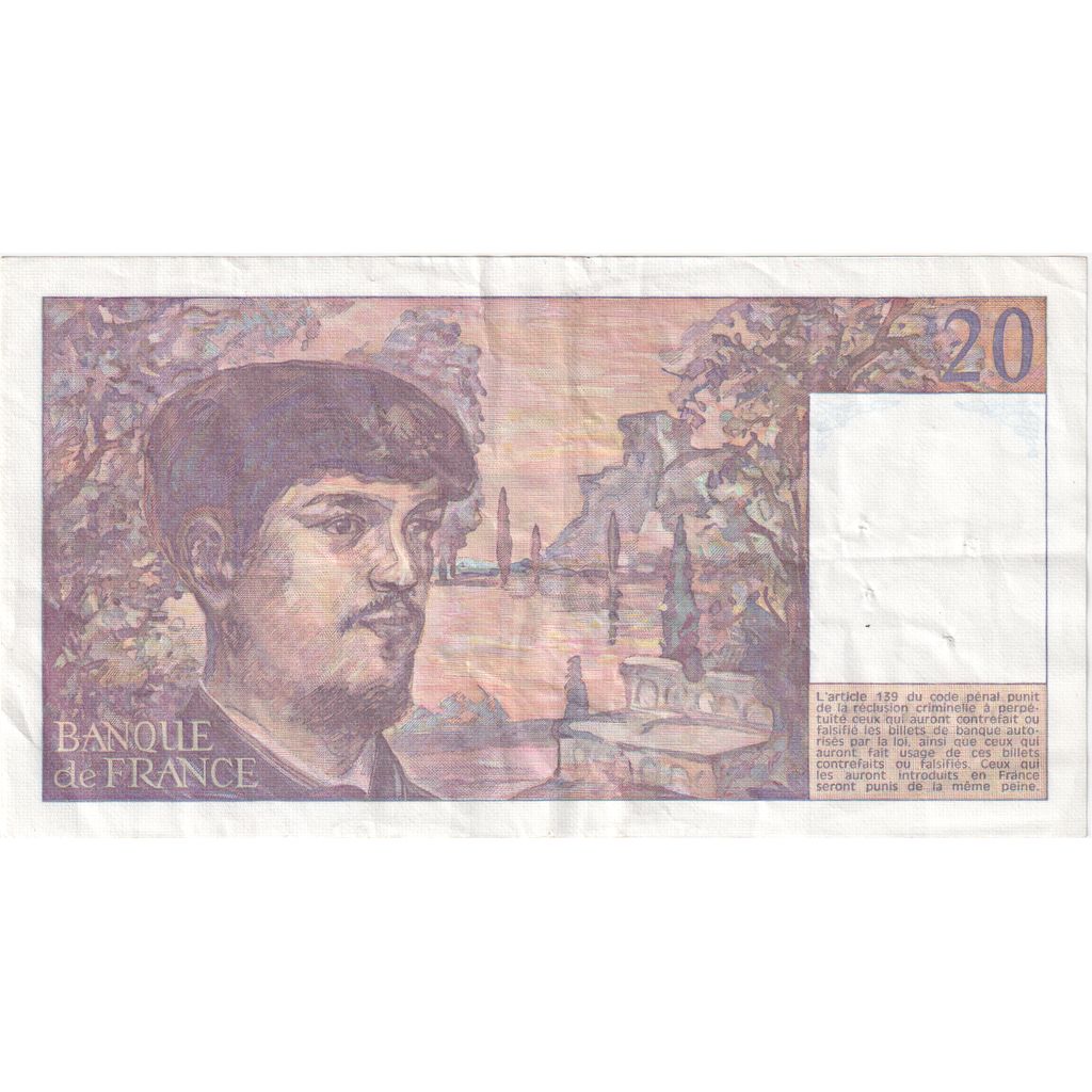 Francia, 20 Francs, Debussy, J.020, BC+