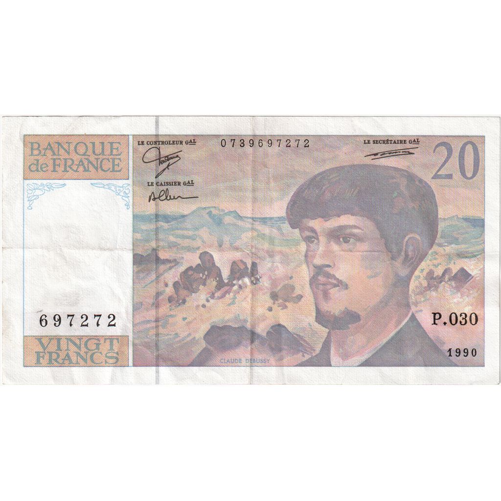 Francia, 20 Francs, Debussy, P.030, BC+