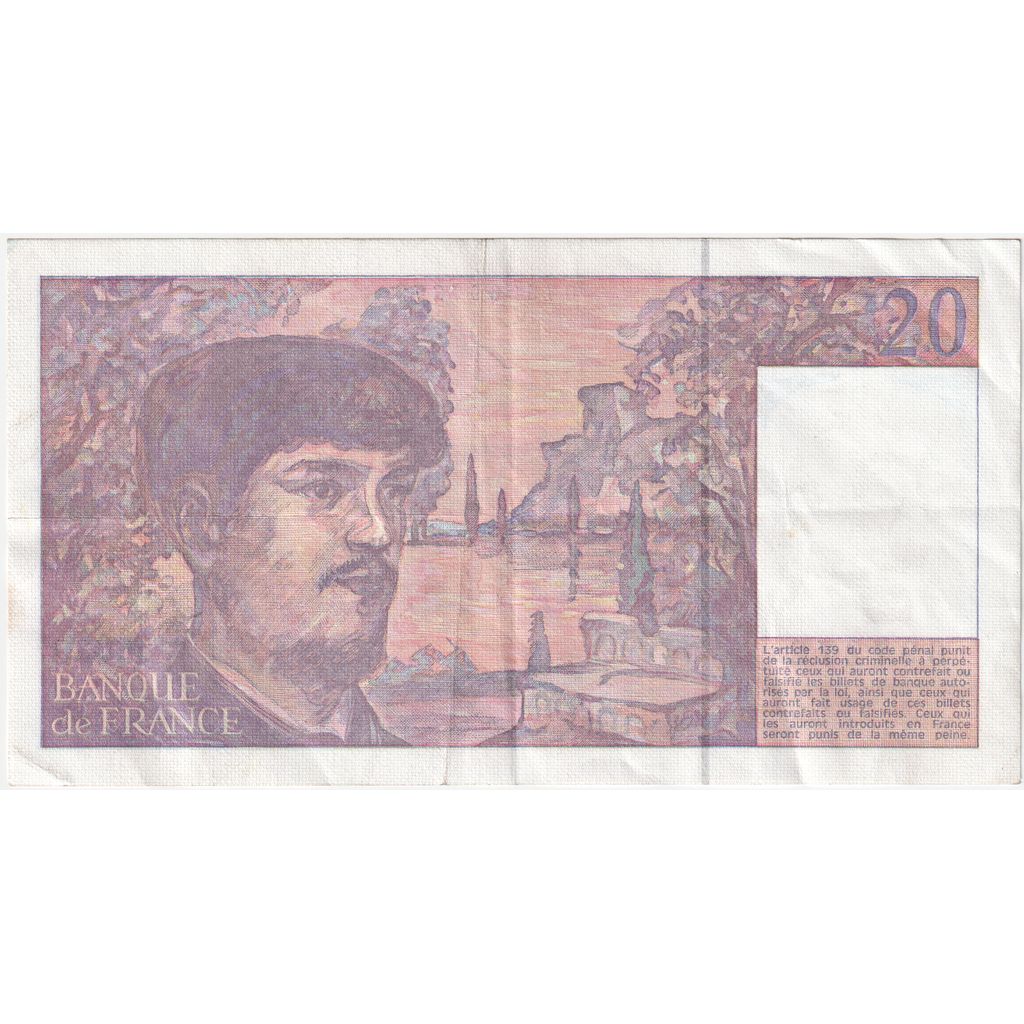 Francia, 20 Francs, Debussy, P.030, BC+