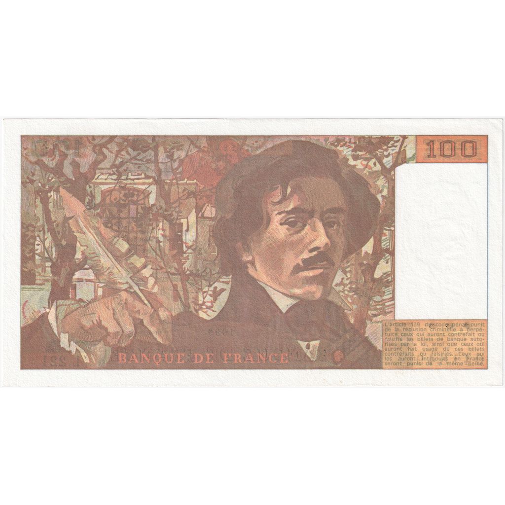 Francia, 100 Francs, Delacroix, L.221, UNC