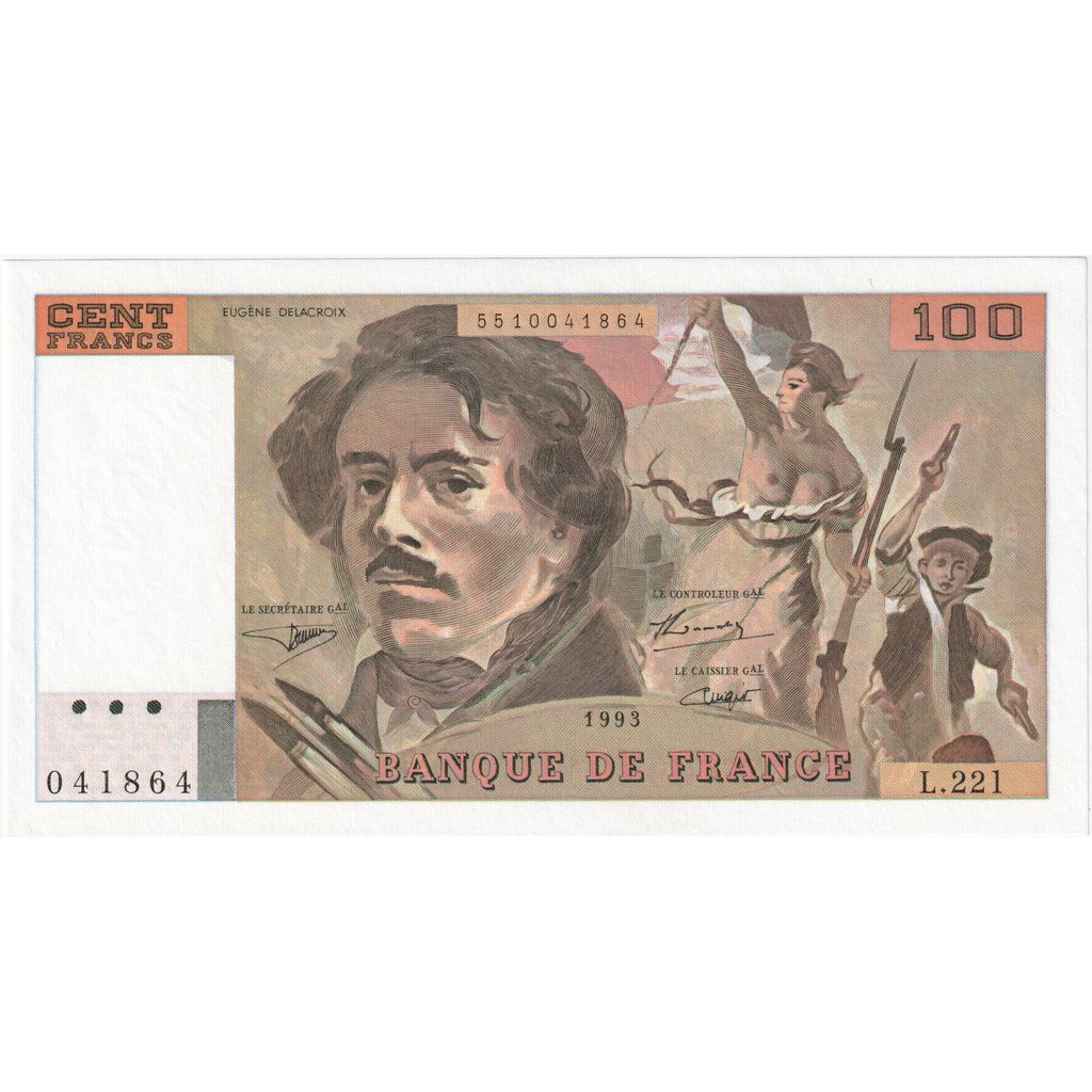 Frankreich, 100 Francs, Delacroix, L.221, UNZ