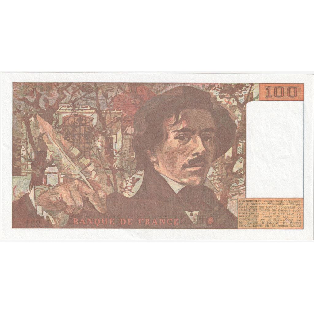 Francia, 100 Francs, Delacroix, L.221, UNC
