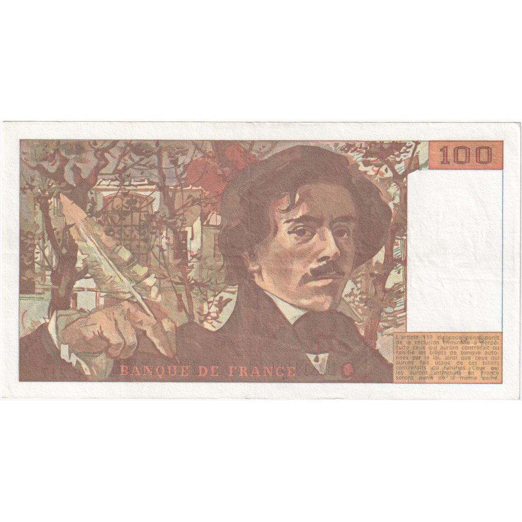 Frankrijk, 100 Francs, Delacroix, C.217, NIEUW