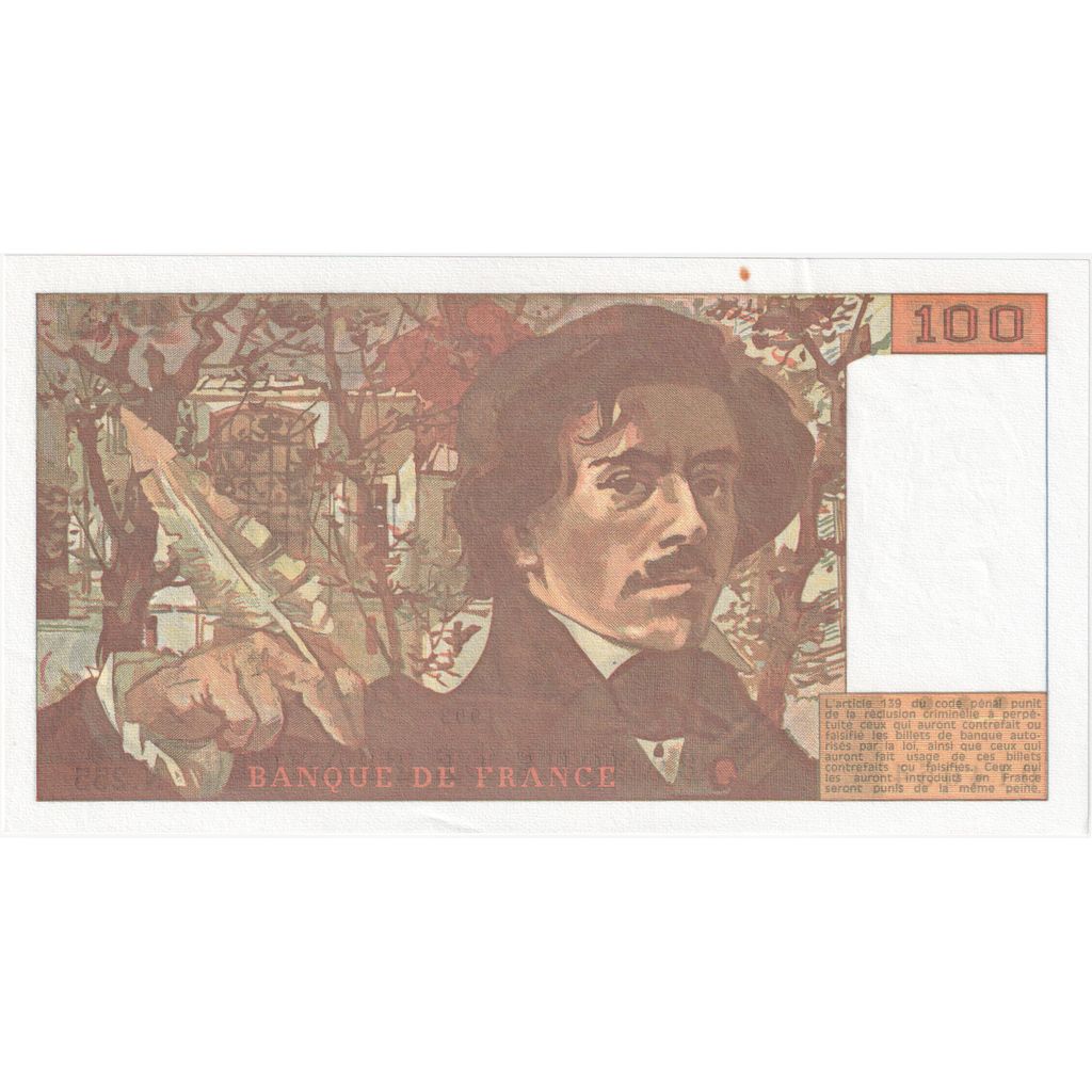 Francja, 100 Francs, Delacroix, N.255, AU(55-58)