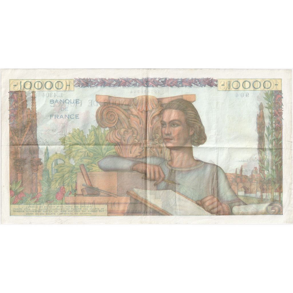 Francia, 10,000 Francs, Génie Français, 1953-05-02, L.4304, BB+
