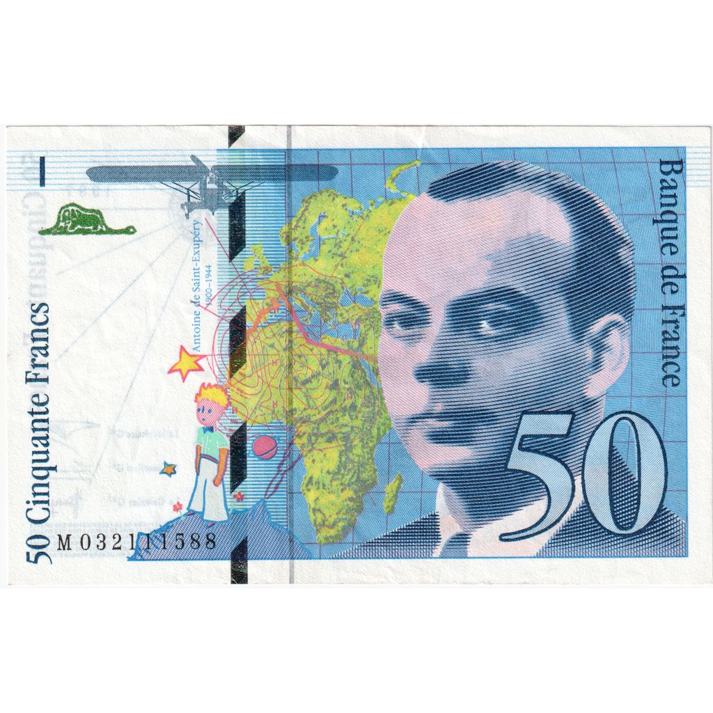 Frankreich, 50 Francs, St Exupéry, 1997, M, VZ