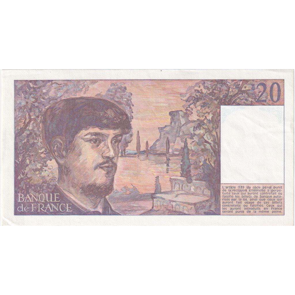 Frankreich, 20 Francs, Debussy, 1984, V.013, SS