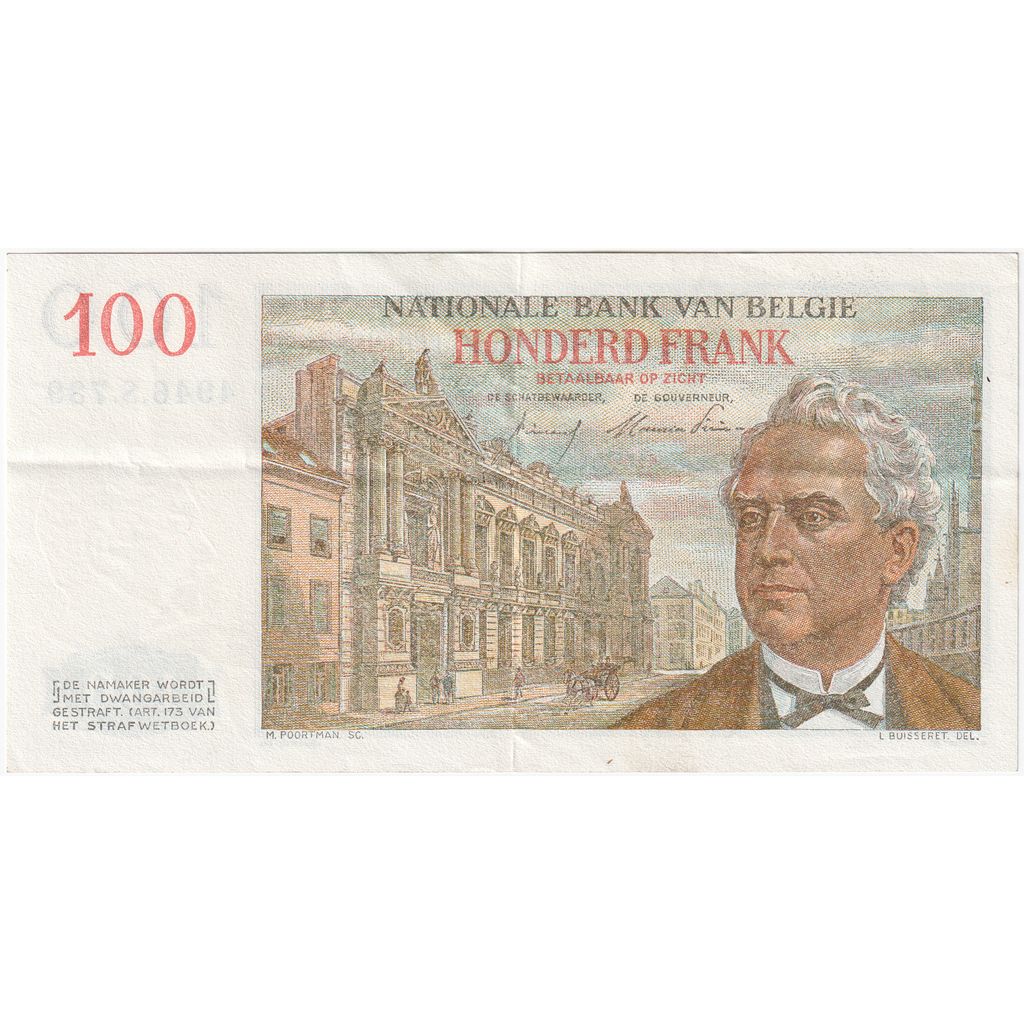 Belgique, 100 Francs, 1954-02-24, TTB+