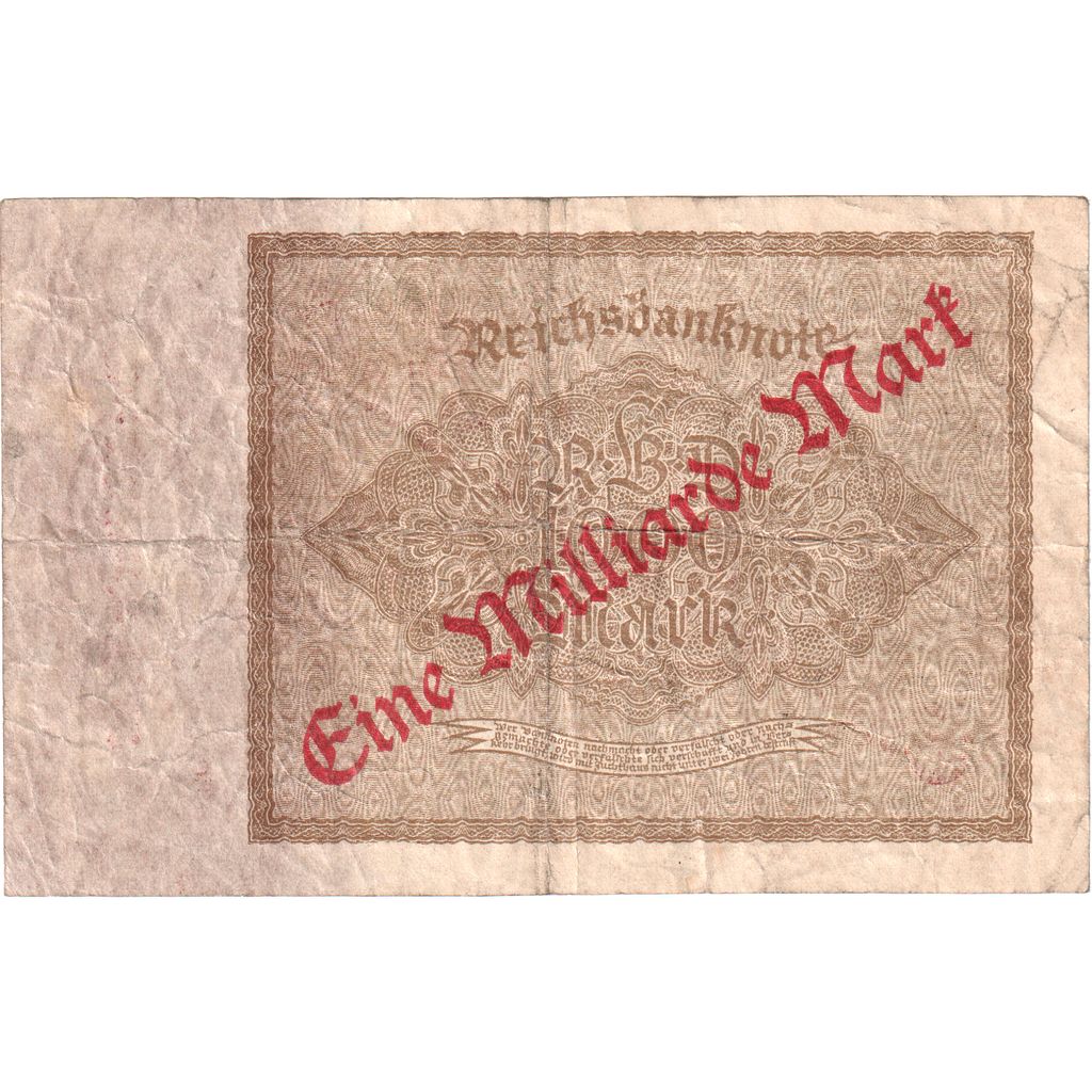 Allemagne, 1 Milliarde Mark on 1000 Mark, 1922-12-15, TB+