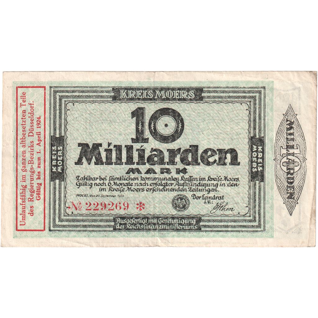 Allemagne, 10 Milliarden Mark, 1923-09-20, TTB