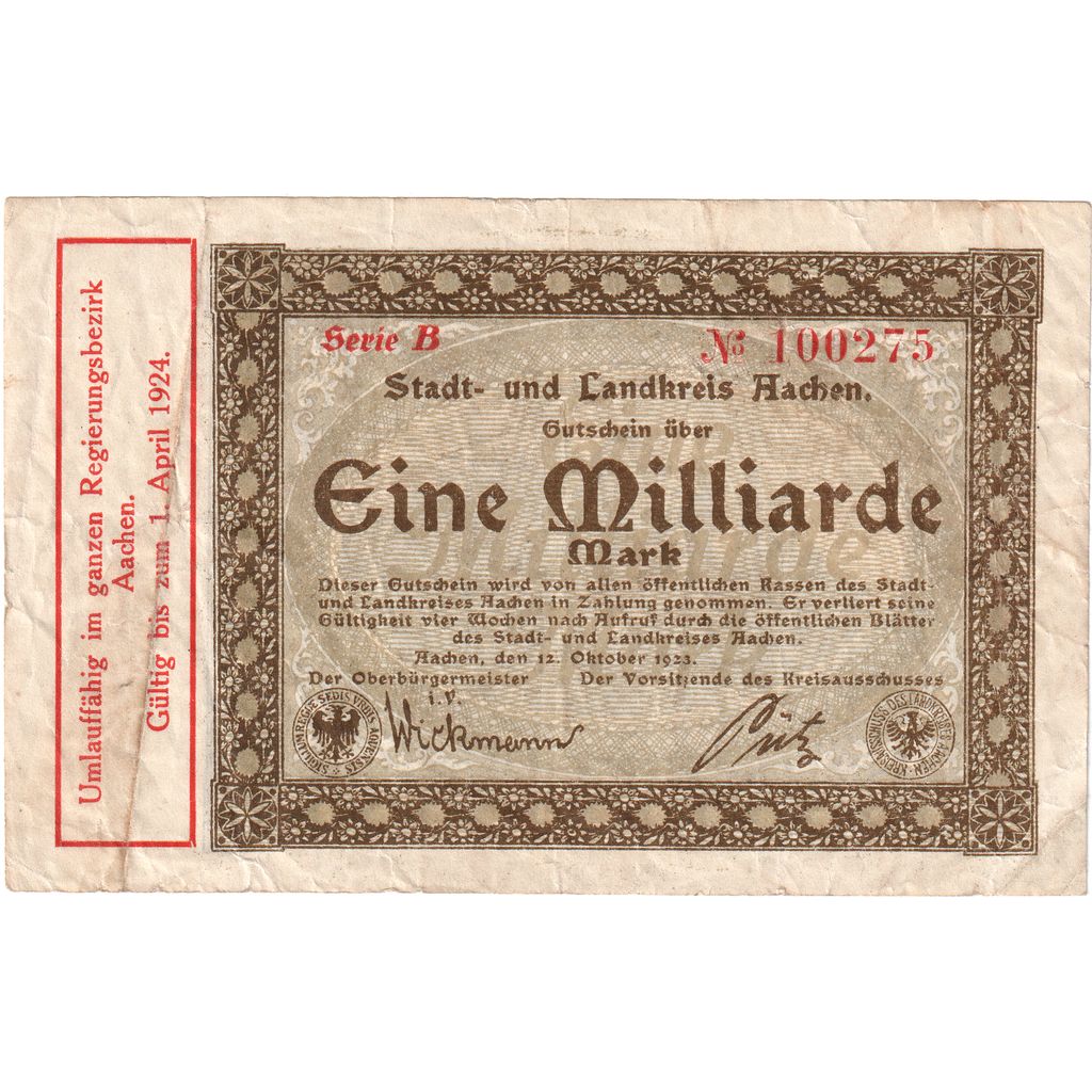 Allemagne, 1 Milliarde Mark, 1923-10-12, TB+