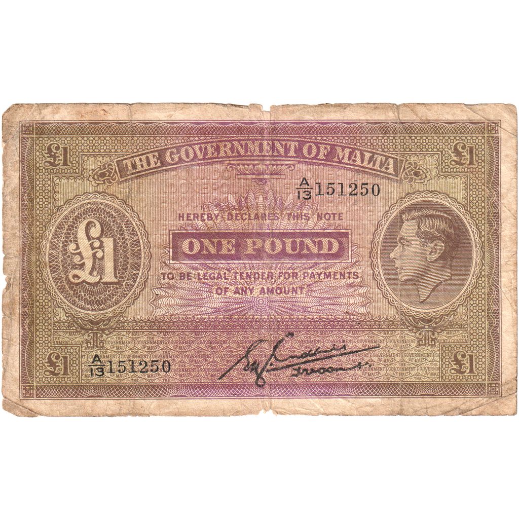 Malta, 1 Pound, F(12-15)
