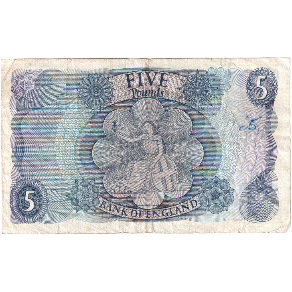 Wielka Brytania, 5 Pounds, VF(30-35)