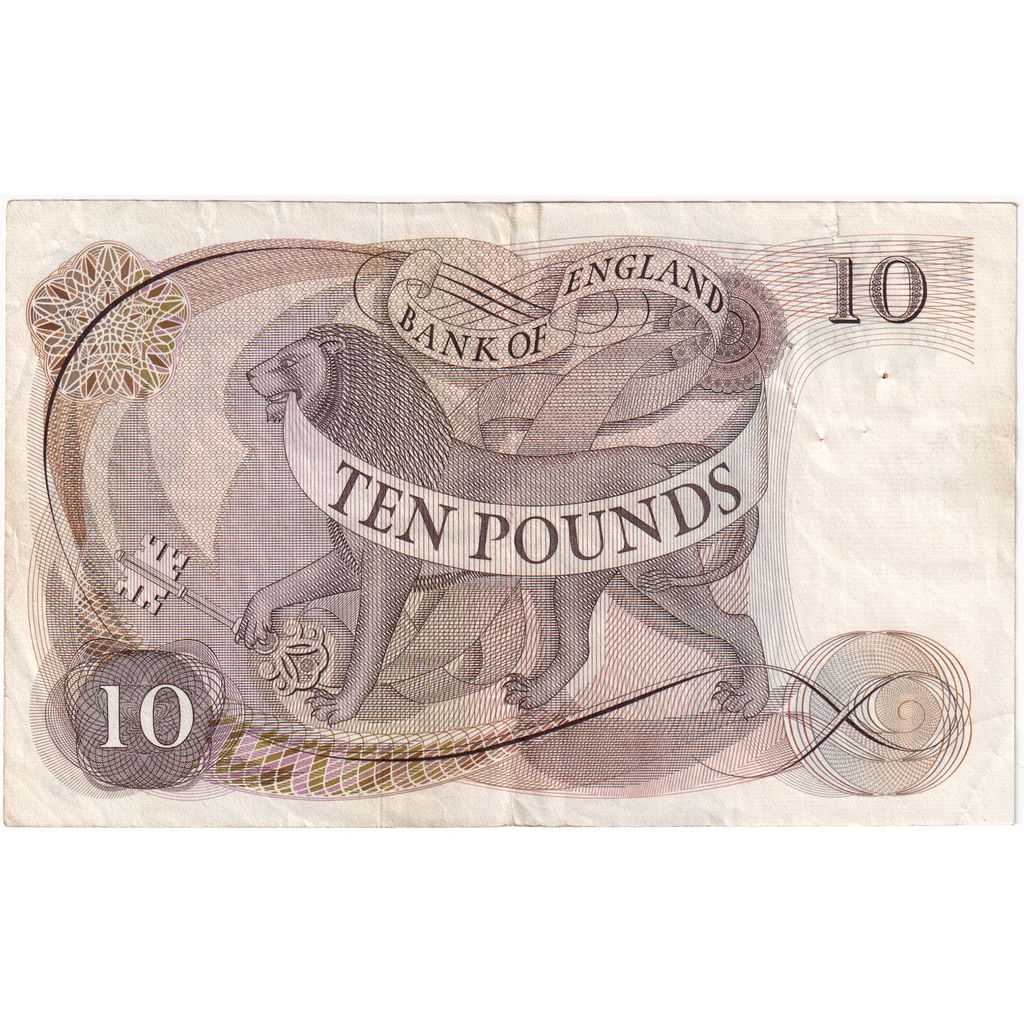 Great Britain, 10 Pounds, 1964-1975, VF(20-25)