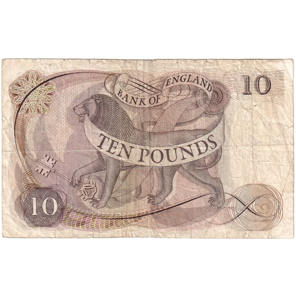 Great Britain, 10 Pounds, 1964-1975, VF(20-25)