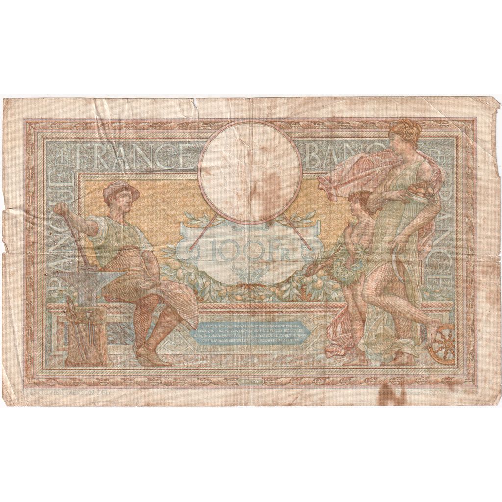 Francja, 100 Francs, Luc Olivier Merson, 1939-02-02, P.64340, VF(20-25)