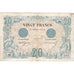 France, 20 Francs, Noir, 1874-11-05, L.98, VF(20-25)