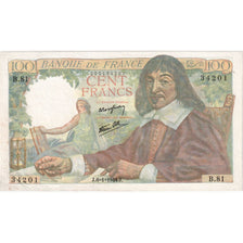 France, 100 Francs, Descartes, 1944-01-06, B.81, SUP+