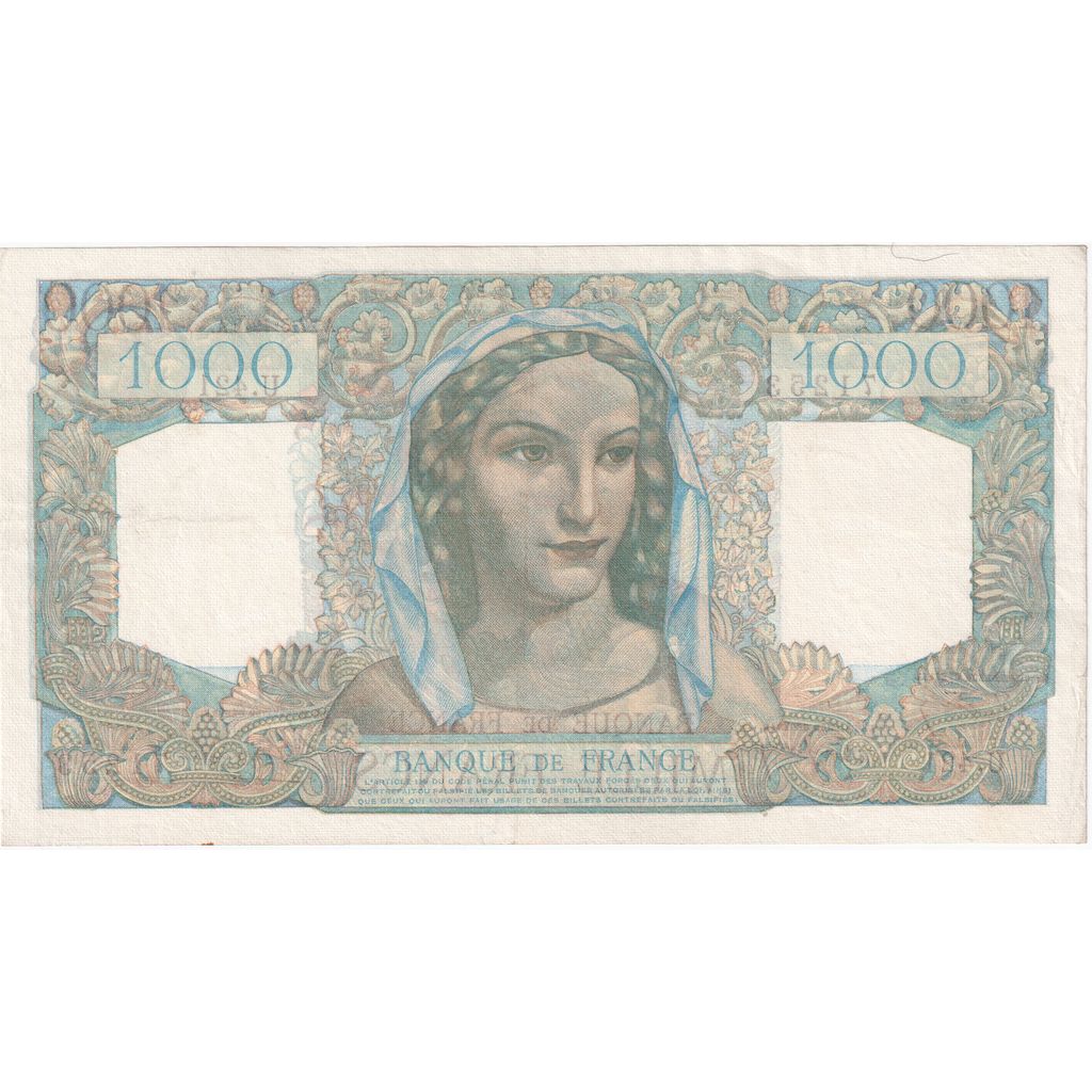 Frankreich, 1000 Francs, Minerve et Hercule, 1948-05-27, U.421, SS+