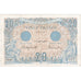 Francia, 20 Francs, Bleu, 1906-01-25, D.83, BC+