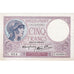 Frankrijk, 5 Francs, Violet, 1939-11-02, U.65668, TTB