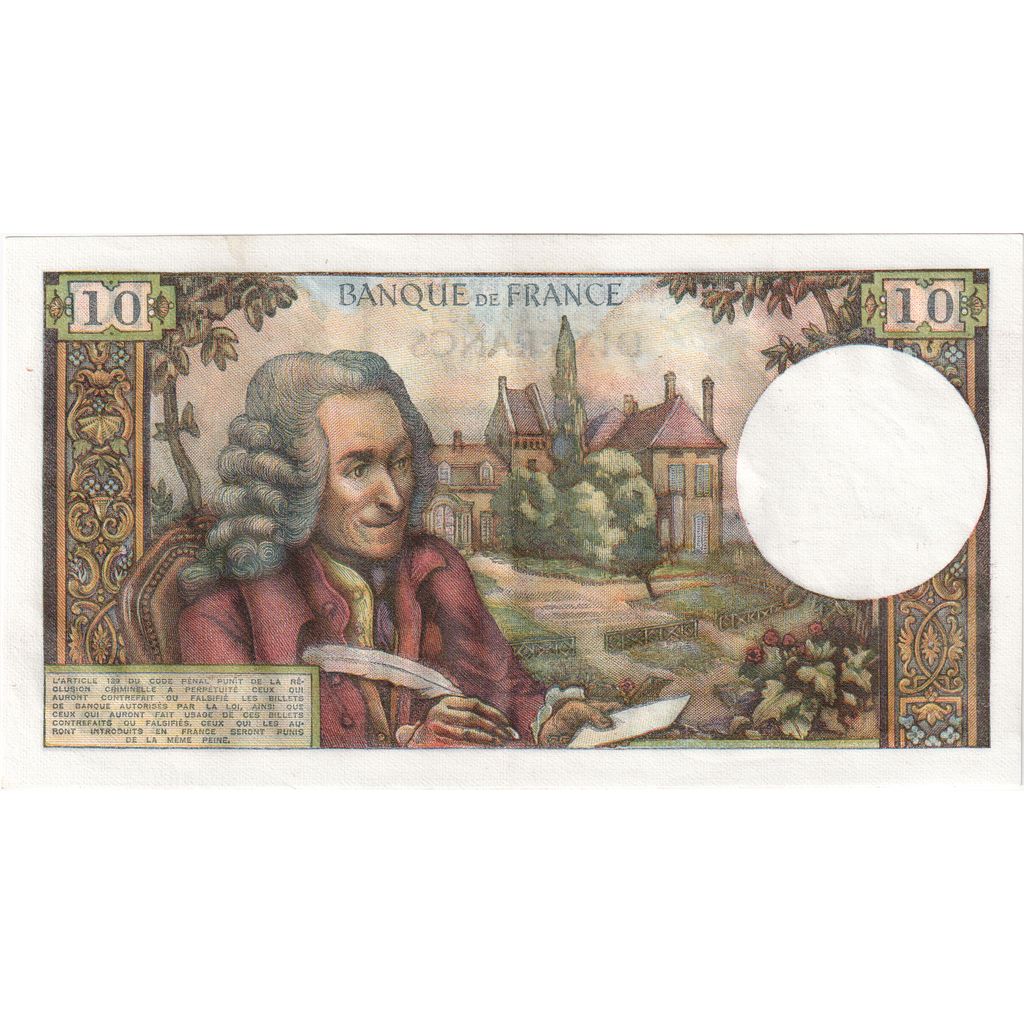 Francja, 10 Francs, Voltaire, 1970-05-08, X.592, AU(55-58)