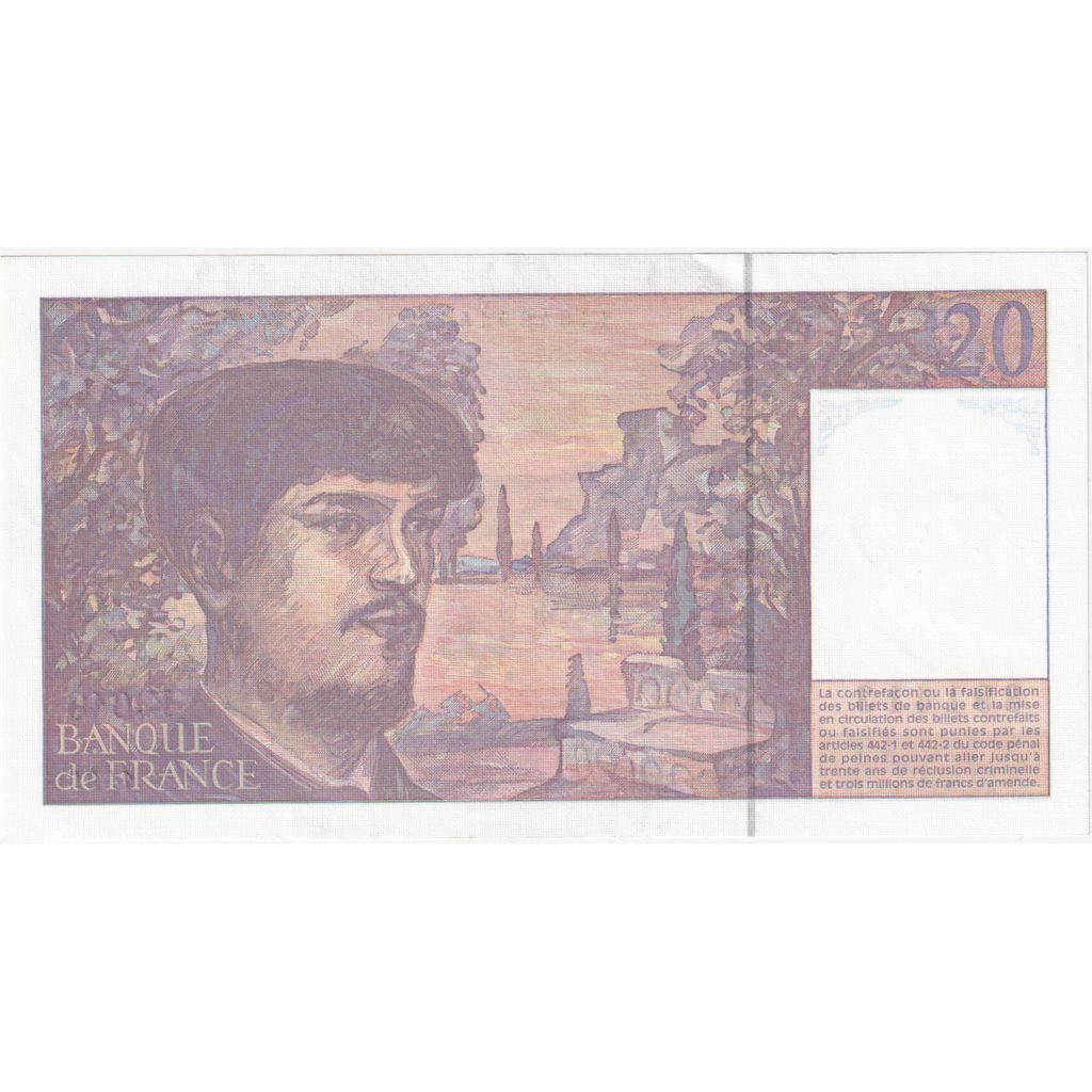 Frankrijk, 20 Francs, Debussy, 1995, K.048, NIEUW