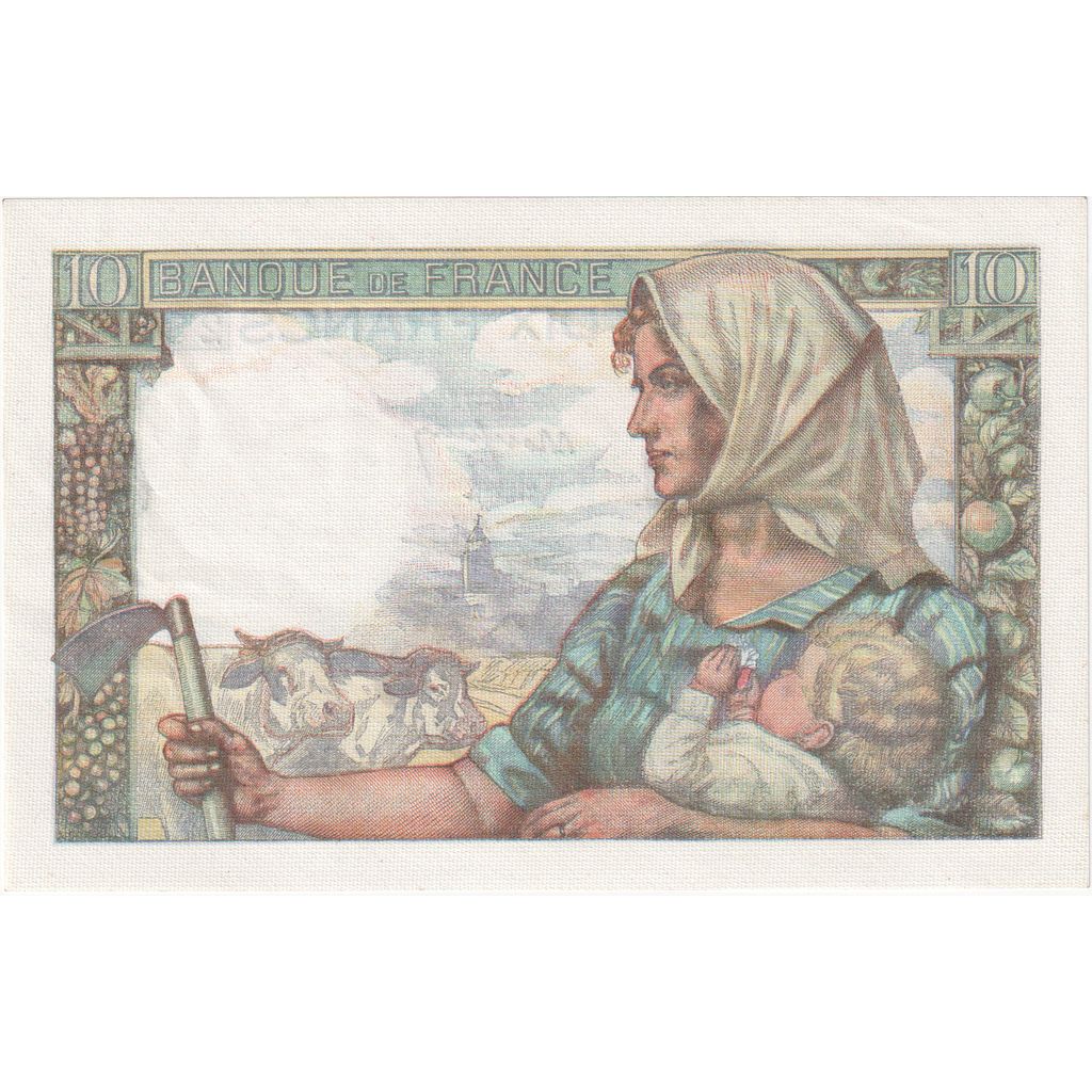 França, 10 Francs, Mineur, 1944-06-22, N.87, UNC(65-70)