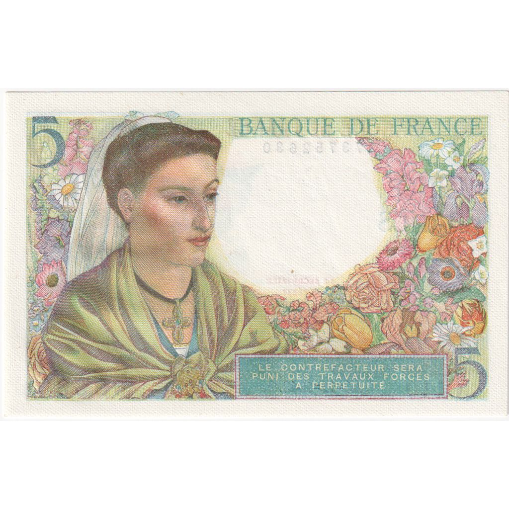 Frankreich, 5 Francs, Berger, 1943-12-23, N.110, UNZ