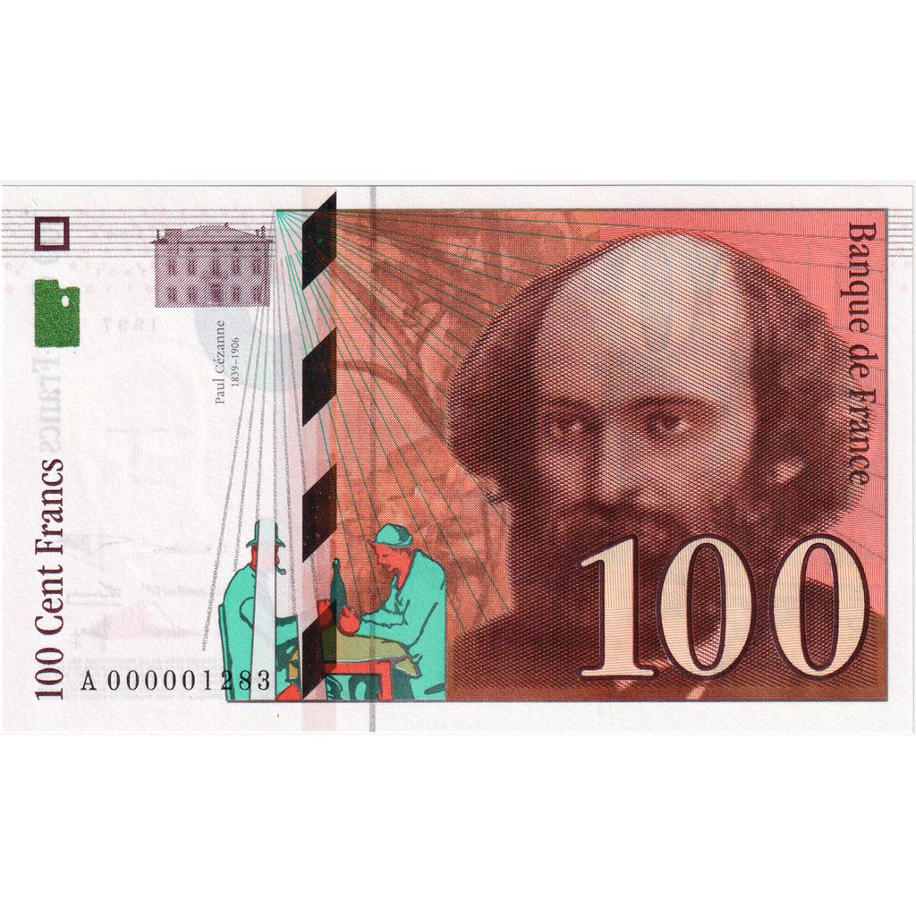 France, 100 Francs, Cézanne, 1997, A.000001283, UNC(65-70)