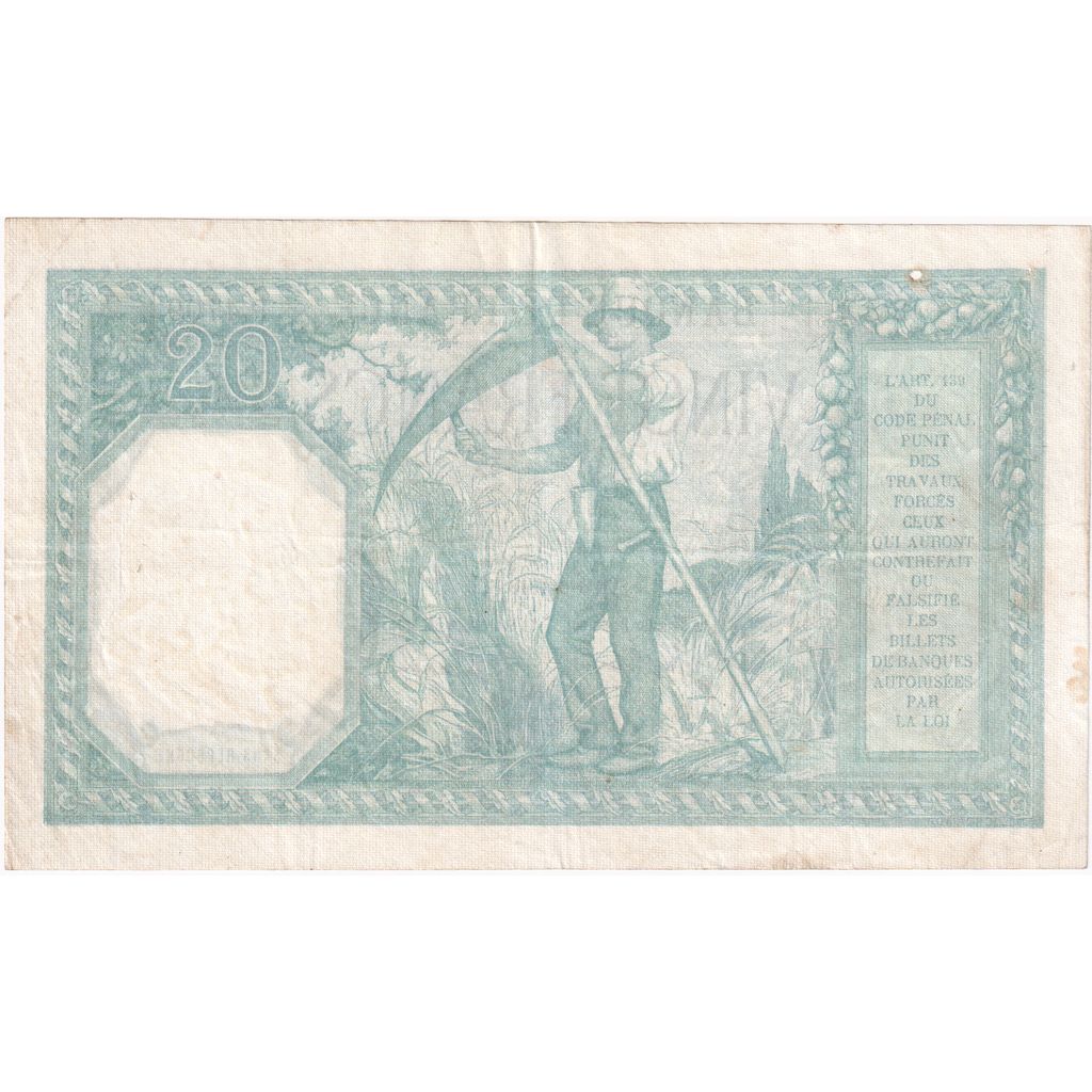 France, 20 Francs, Bayard, 1918-06-06, P.4709, AU(50-53)