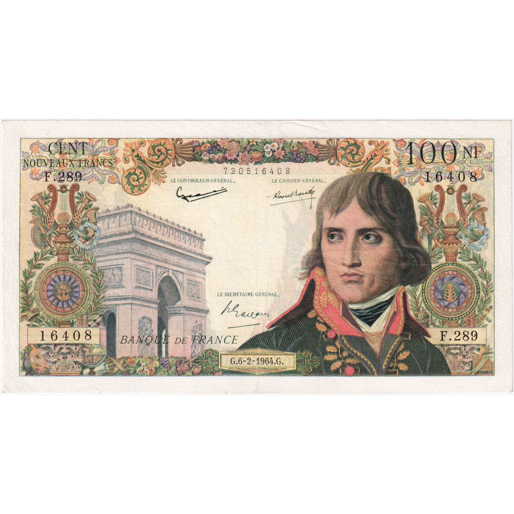 Frankreich, 100 Nouveaux Francs, Bonaparte, 1964-02-06, F.289, SS