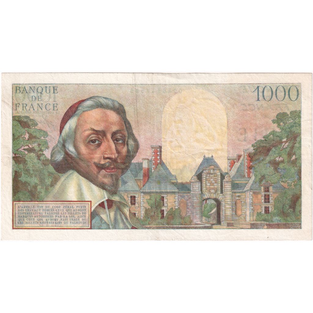 Frankreich, 1000 Francs, Richelieu, 1954-01-07, M.19, SS