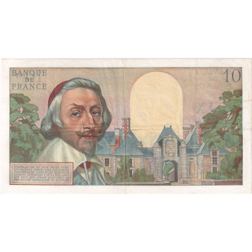 France, 10 Nouveaux Francs, Richelieu, 1960-09-01, O.118, EF(40-45)