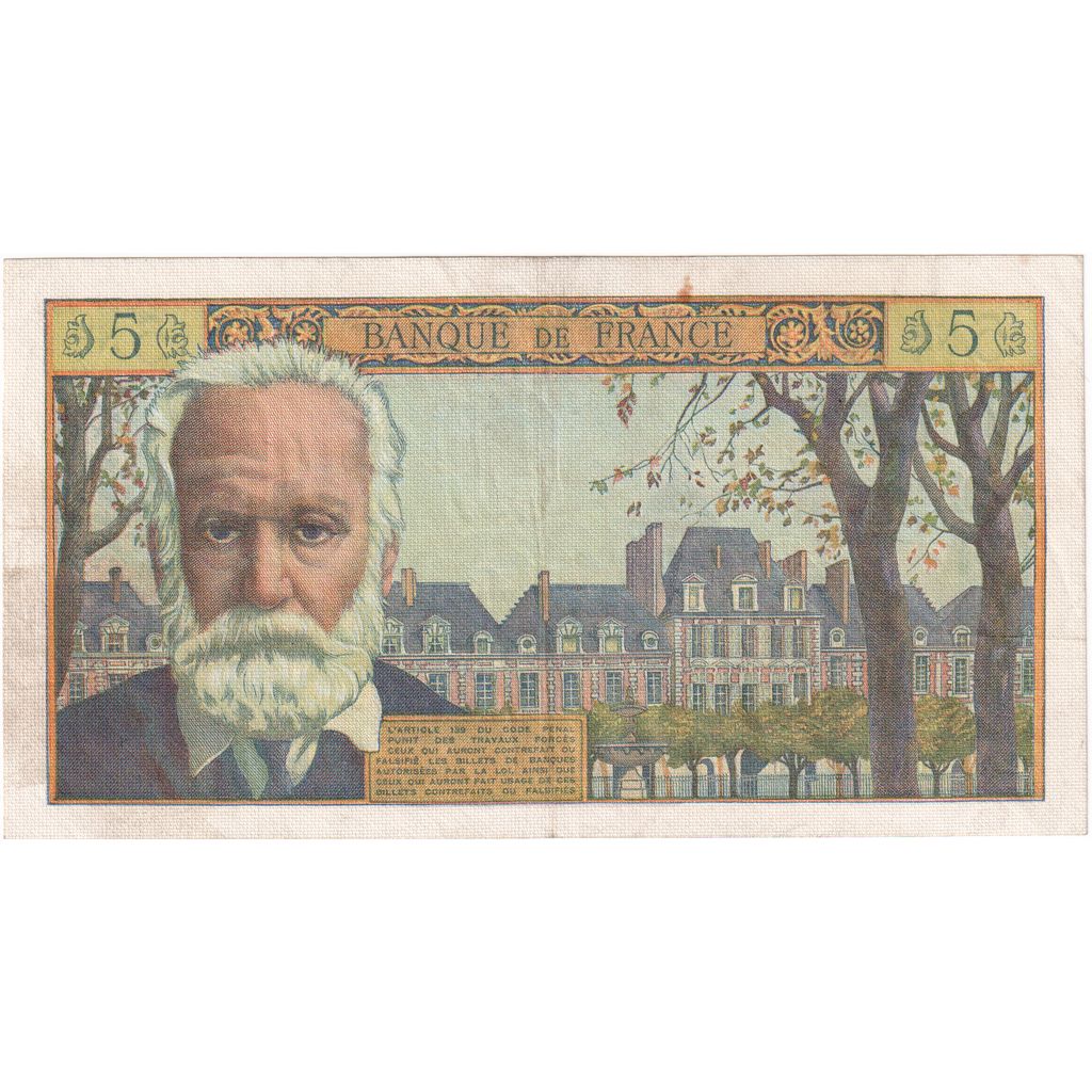 Frankreich, 5 Nouveaux Francs, Victor Hugo, 1959-10-15, V.13, SS