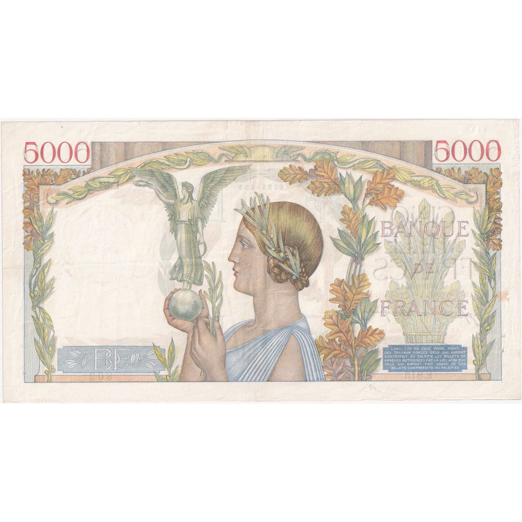 Frankreich, 5000 Francs, Victoire, 1942-01-08, E.815, S+