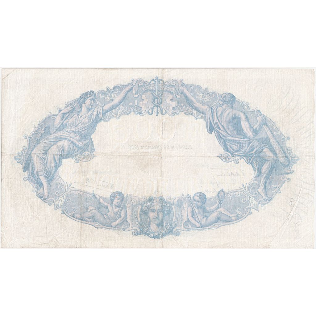 France, 500 Francs, Bleu et Rose, 1939-12-28, K.3916, AU(55-58)