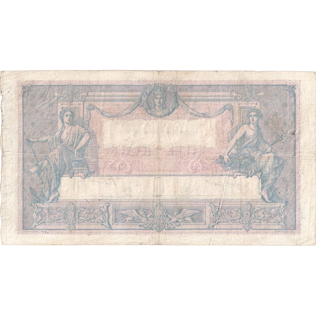 Francia, 1000 Francs, Bleu et Rose, 1920-01-02, F.1392, BB