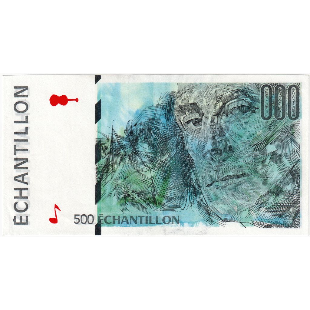 Francja, 500 Francs, échantillon, UNC(65-70)