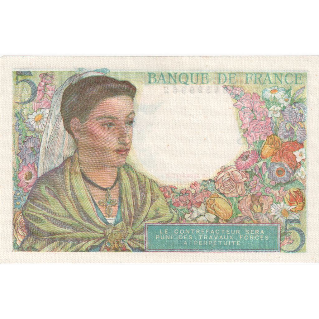 Francia, 5 Francs, Berger, 1943-12-23, T.106, MBC