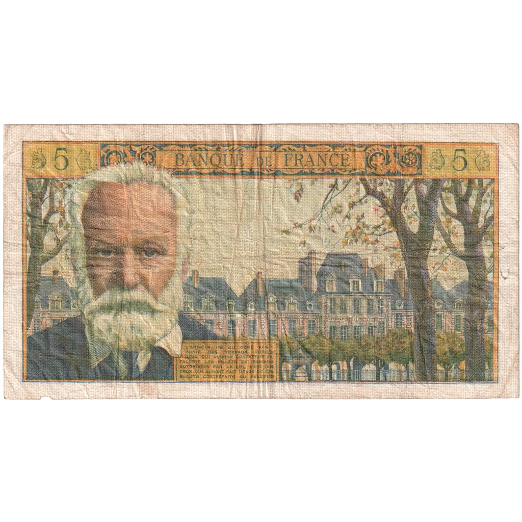 Frankreich, 5 Nouveaux Francs, Victor Hugo, 1964-05-06, W.119, S